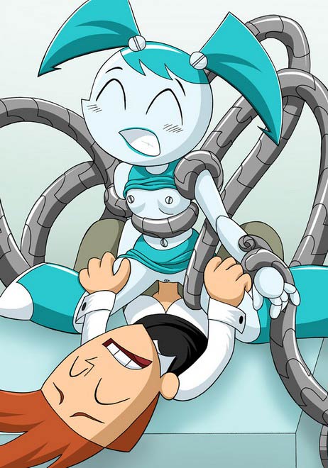 Life's not that bad for Jenny already, because Brad thrusts his wiener into her tight pussy. Teenage robot is fucked like a little whore!